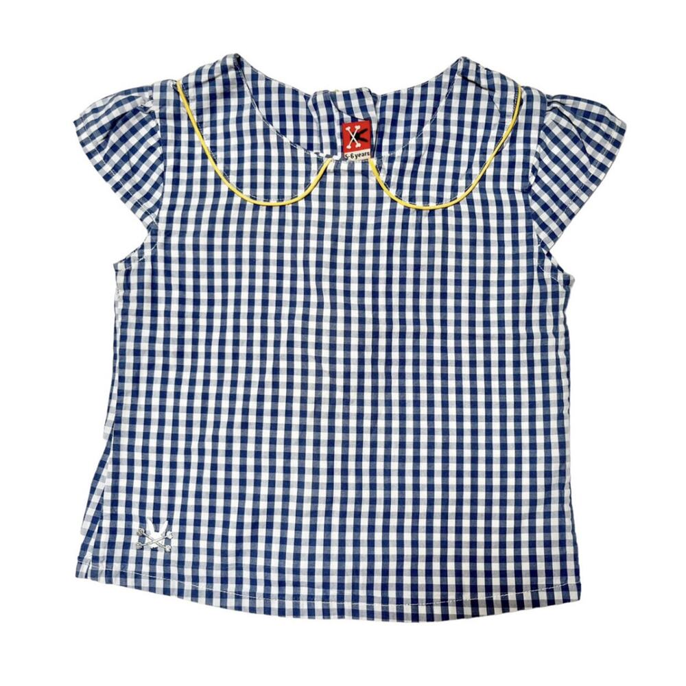 Psycho Bunny Gingham Blouse Size 5/6